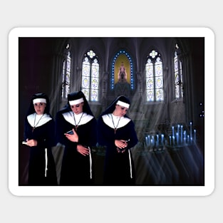 JUST TAKE THREE NUNS Sticker